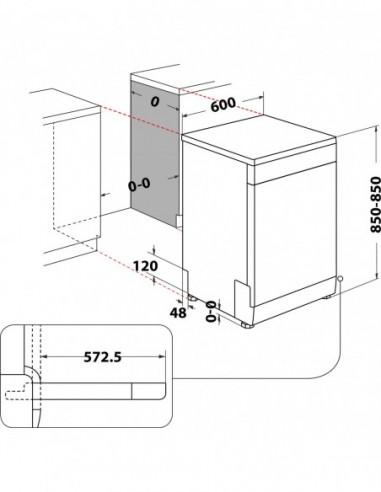 LAVE VAISSELLE 60 CM GROUPE WHIRLPOOL W2FHD624...