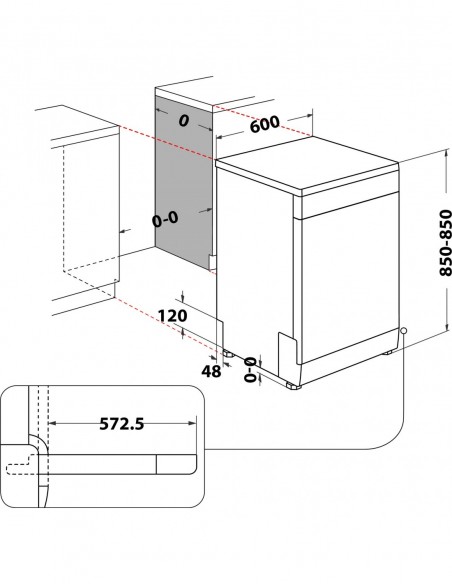 LAVE VAISSELLE 60 CM GROUPE WHIRLPOOL W2FHD624 Blanc