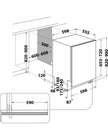 LAVE VAISSELLE 60 CM ENCASTRABLE GROUPE INDESIT D2IHL326