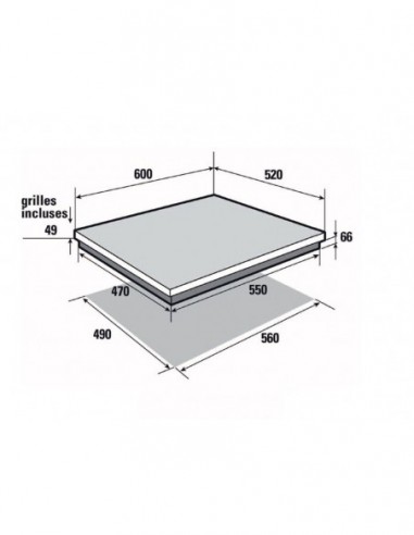 TABLE MIXTE ENCASTRABLE SAUTER SPI9602BM Noir