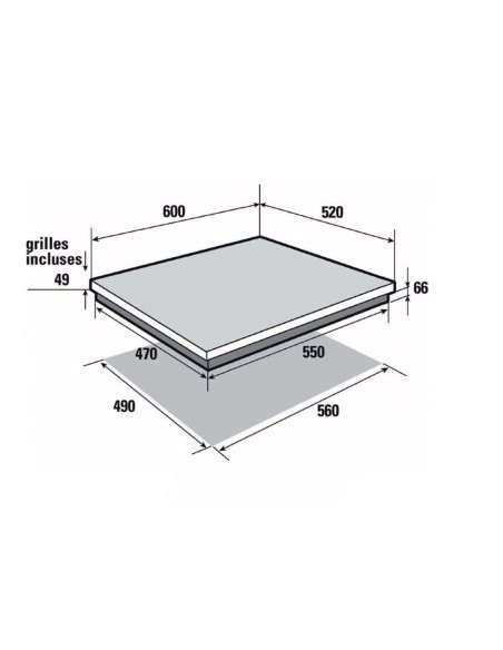 TABLE MIXTE ENCASTRABLE SAUTER SPI9602BM Noir