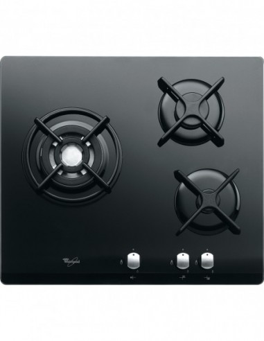 TABLE GAZ ENCASTRABLE GROUPE WHIRLPOOL AKT404NB-NEW Noir