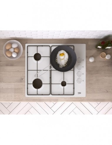 TABLE GAZ BEKO HIGG64123 SW BLANC