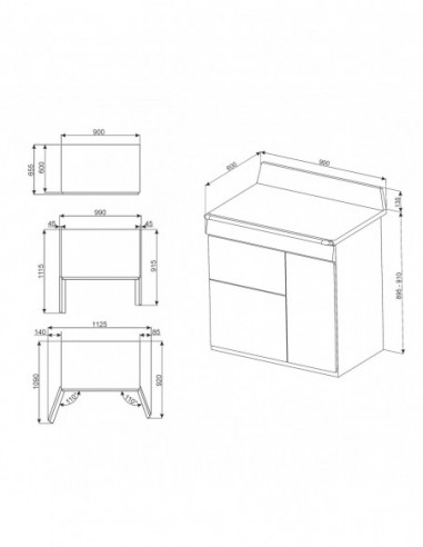 CENTRE DE CUISSON 90 CM SMEG TR93BL