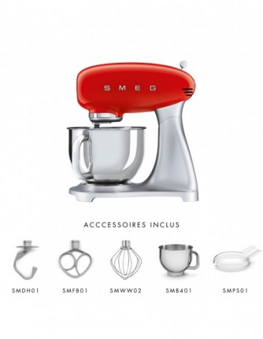 ROBOT MULTIFONCTION SMEG ROUGE SMF02RDEU
