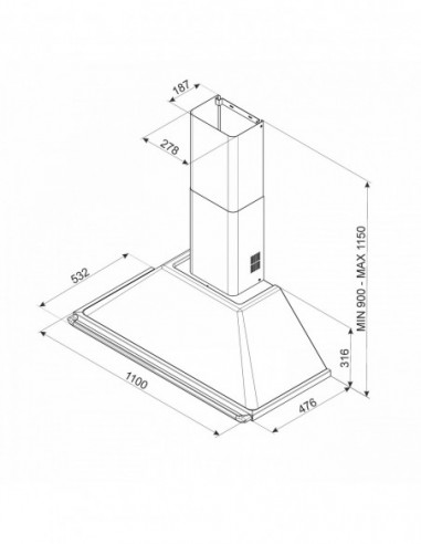 HOTTE MURALE SMEG KT110BLE