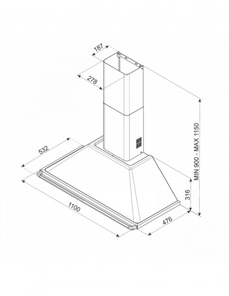 HOTTE MURALE SMEG KT110BLE