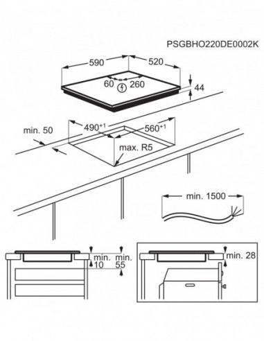 TABLE INDUCTION ELECTROLUX LIT60336CK