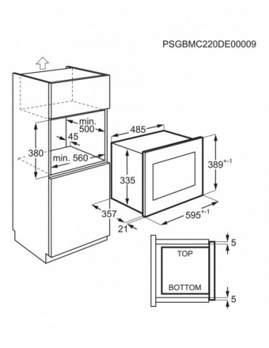 MICRO-ONDES SOLO ENCASTRABLE GROUPE ELECTROLUX...