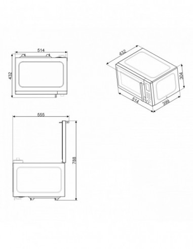 MICRO-ONDES GRIL SMEG MOE25B Noir