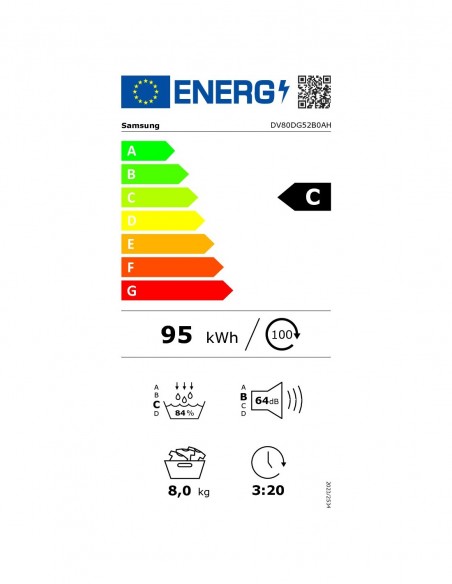 SECHE LINGE POMPE A CHALEUR SAMSUNG DV80DG52B0AHEF